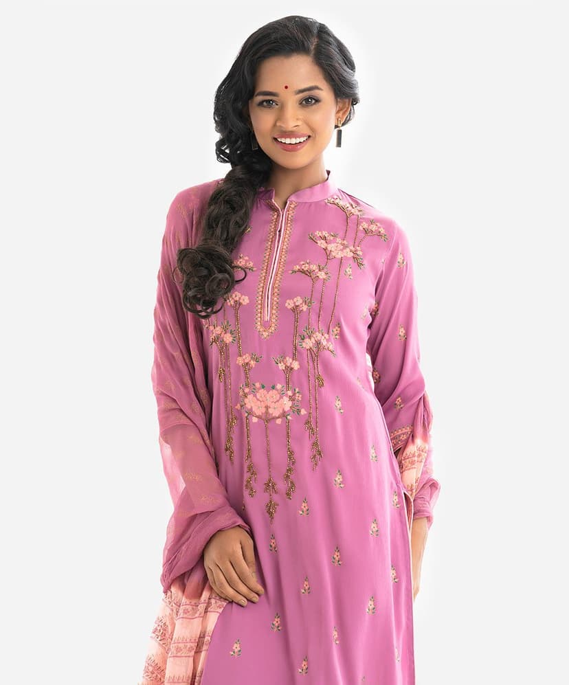 Pink Joom Straight Salwar Kameez