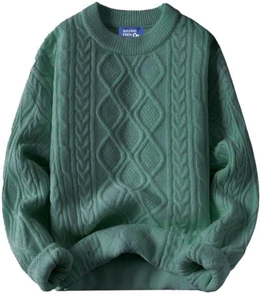 Knit Crewneck Fall Pullover Sweaters - Image 1